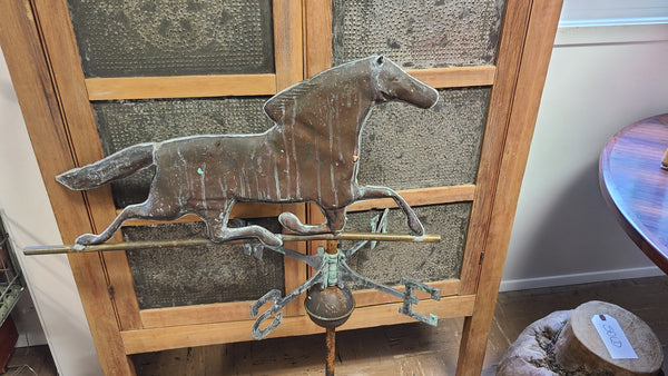 Old copper horse weathervane