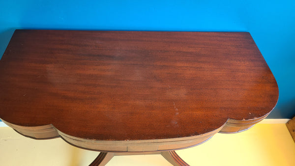 Antique mahogany flip top game table