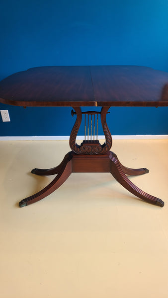 Antique mahogany flip top game table