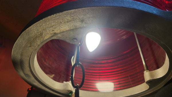 Large cool Red Airport RUNWAY LIGHT lamp- this thing is so cool!