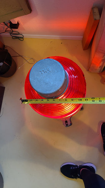 Large cool Red Airport RUNWAY LIGHT lamp- this thing is so cool!