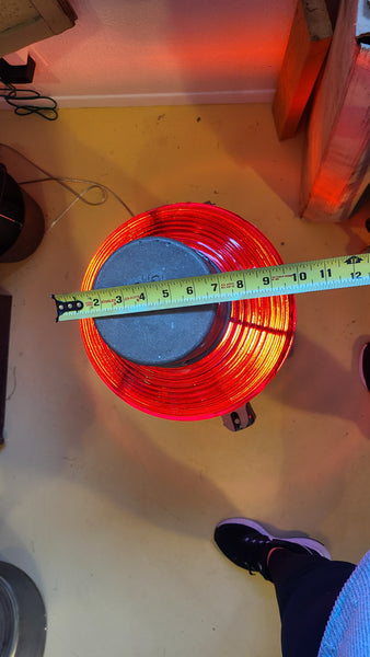 Large cool Red Airport RUNWAY LIGHT lamp- this thing is so cool!