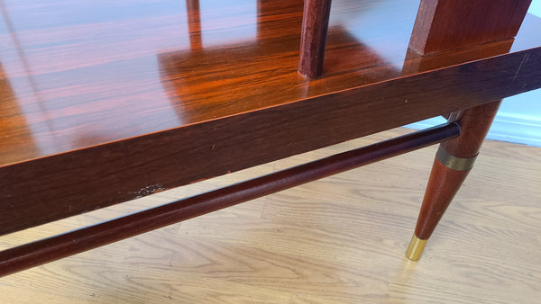 Midcentury 2 tiered Rosewood veneer side table