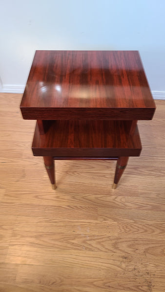 Midcentury 2 tiered Rosewood veneer side table