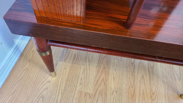 Midcentury 2 tiered Rosewood veneer side table