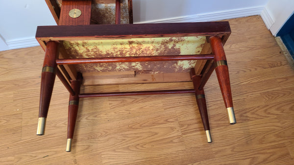 Midcentury 2 tiered Rosewood veneer side table