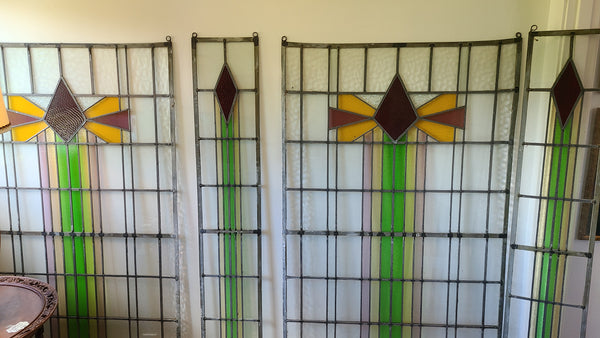 Beautiful antique stained glass windows- 4 panels