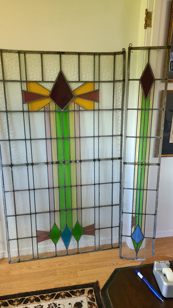 Beautiful antique stained glass windows- 4 panels