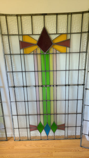 Beautiful antique stained glass windows- 4 panels