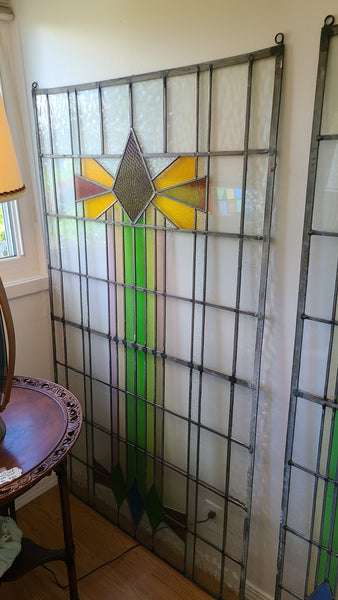 Beautiful antique stained glass windows- 4 panels