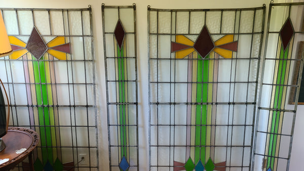 Beautiful antique stained glass windows- 4 panels